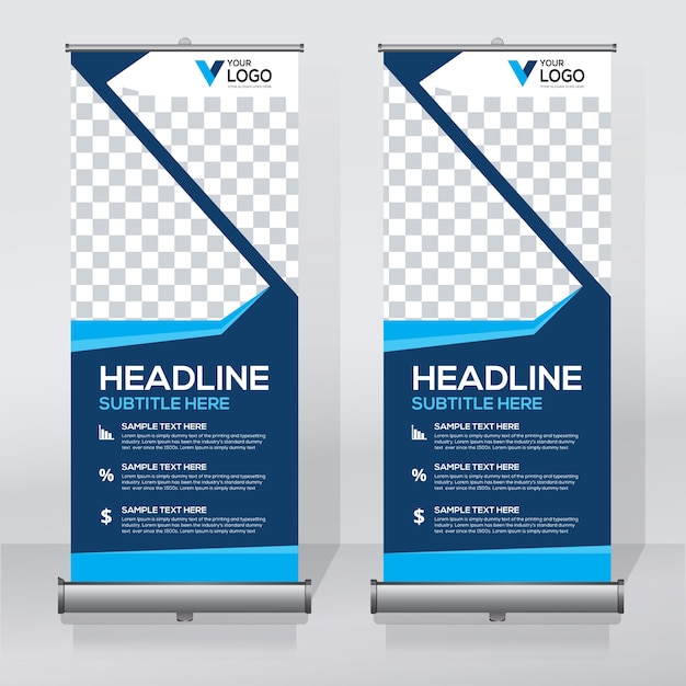 Roll up banner design template