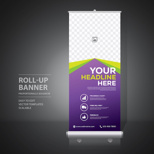 Roll up banner template design