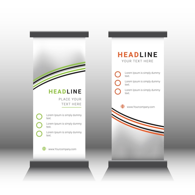 Roll up banner template design