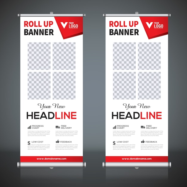 Roll up banner design templates