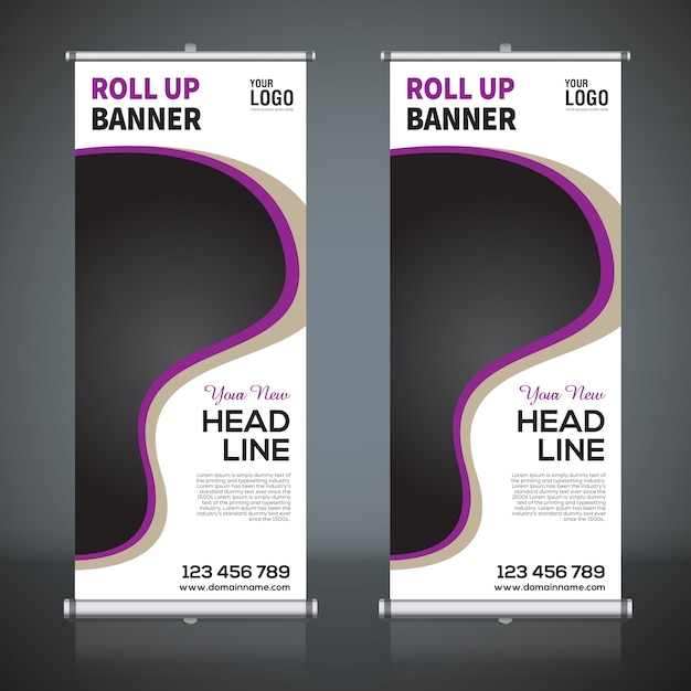 Roll up banner design templates