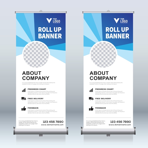 Roll up banner design templates