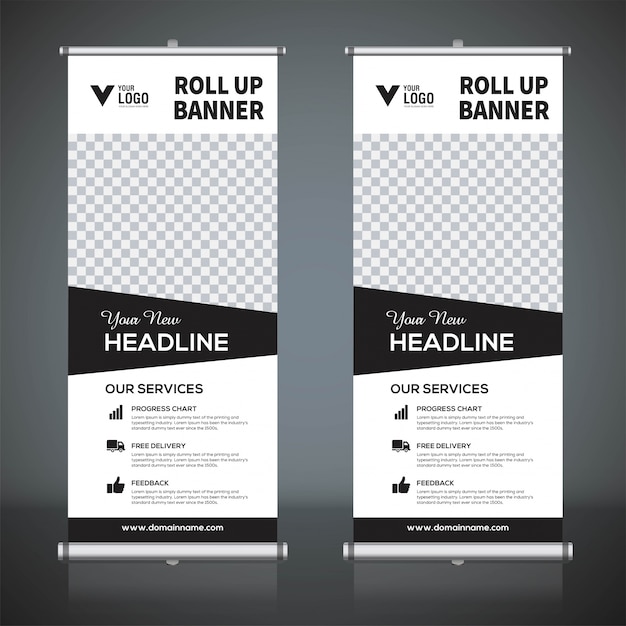 Roll up banner design templates