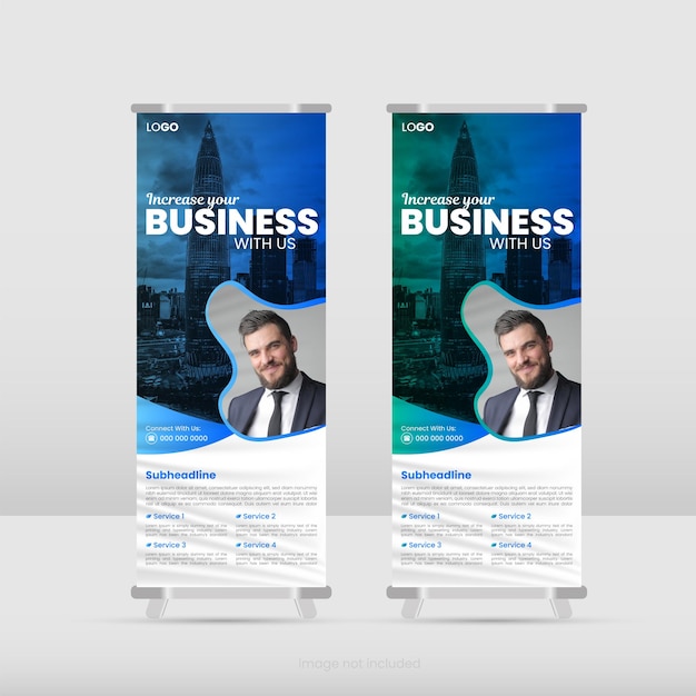 Vector roll up banner design