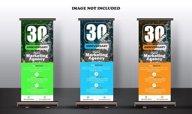 Vector roll up banner design