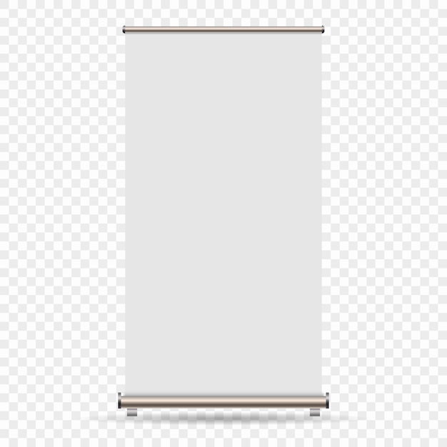ベクトル 透明な背景に分離されたバナーをロールアップ