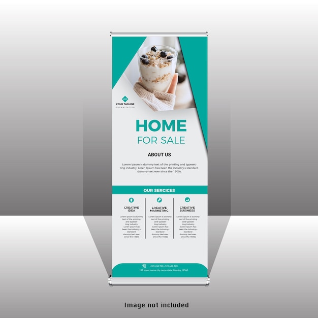 Roll up banner modern template design