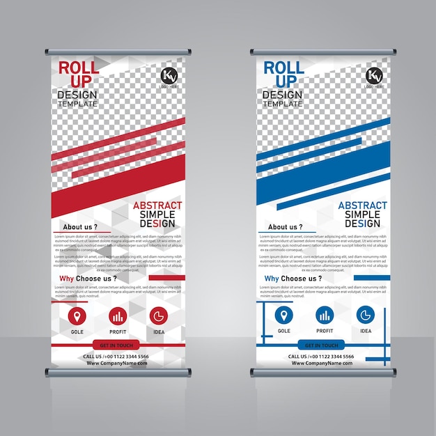 Roll up banner staan ​​template