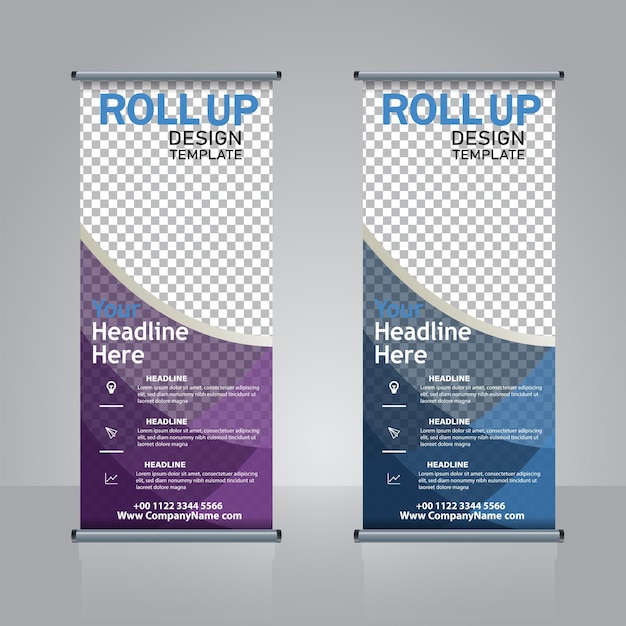 Roll up banner staan ​​template