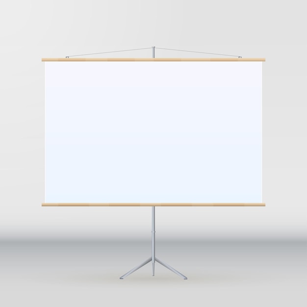 Vector roll up banner stand on isolated clean background design template blank pop up banner display template for designer vector illustration eps 10 flipchart for promotional presentations at stand tripod