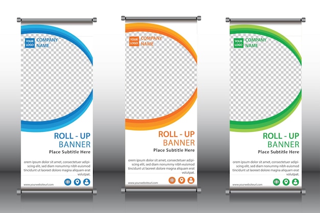 Roll-up banner stand sjabloonontwerp