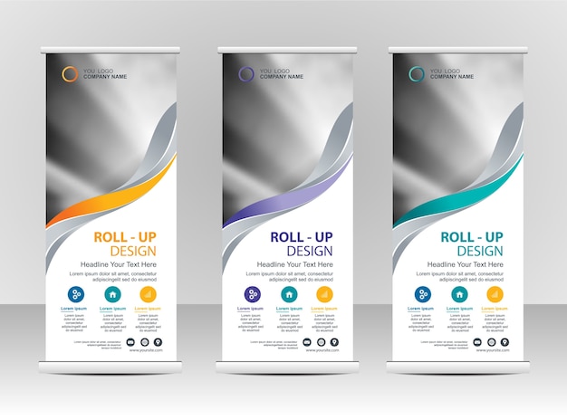 Roll-up banner stand sjabloonontwerp