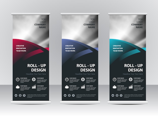 Roll-up banner stand sjabloonontwerp