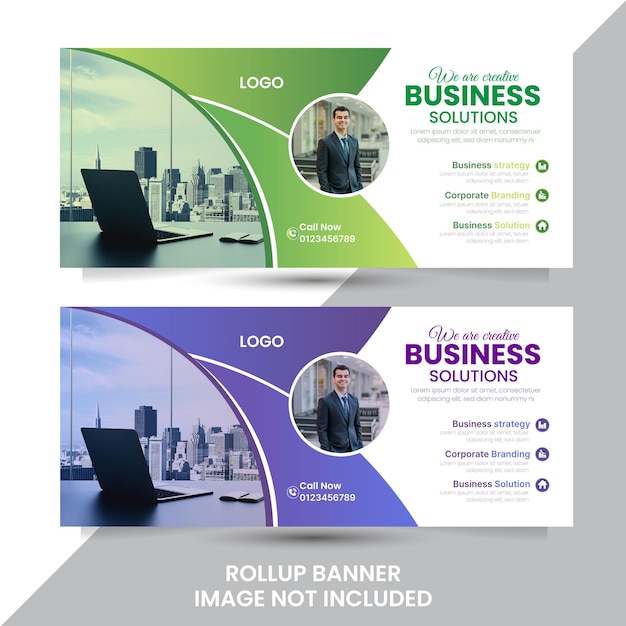 Roll-up banner stand sjabloonontwerp