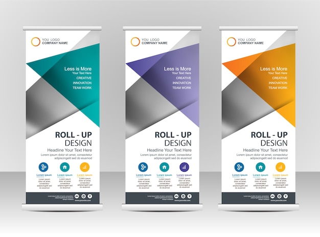 Roll up banner stand template design