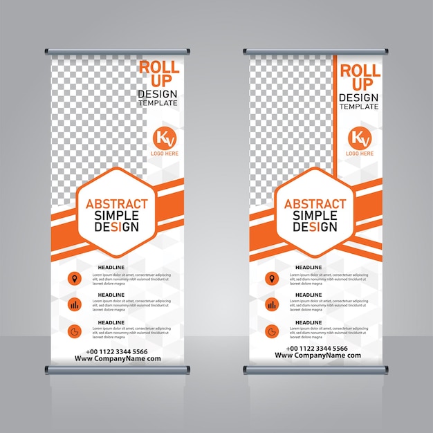 Roll up banner standee design template