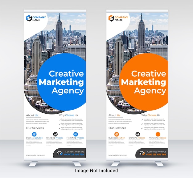 Roll up banner template design