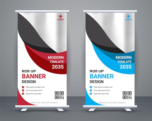 Roll up banner design template