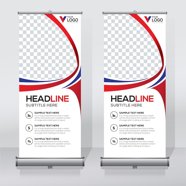 Roll up banner template