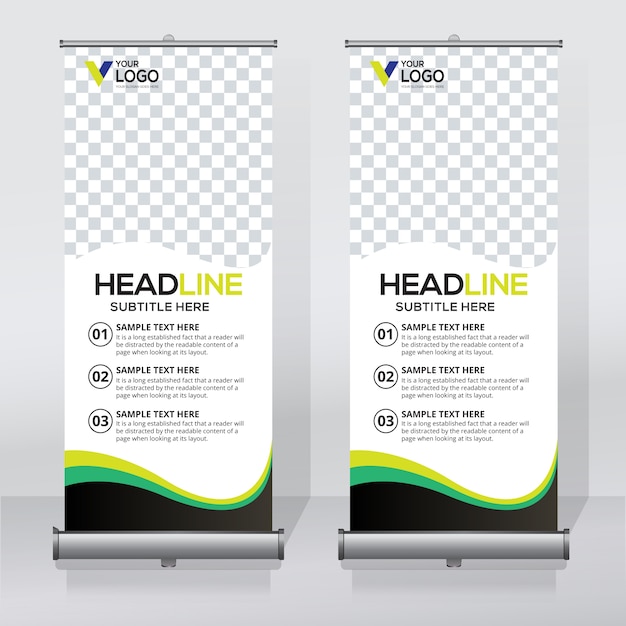 Roll up banner template