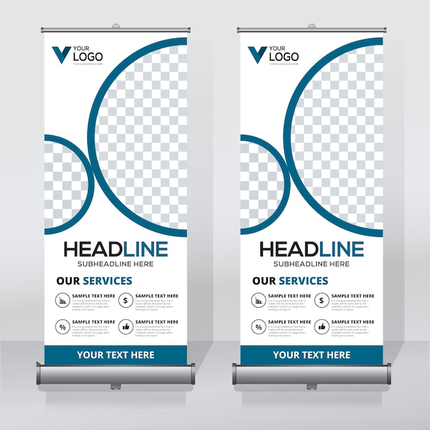 Roll up banner template