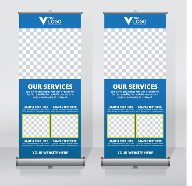 Roll up banner template