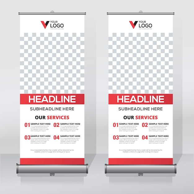 Roll up banner template