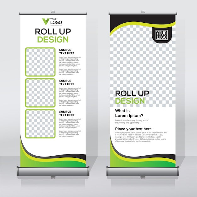 Roll up banner template