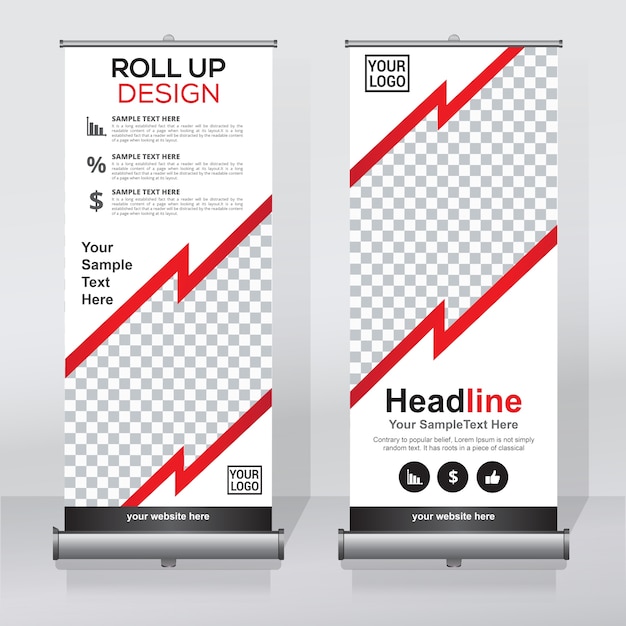 Vector roll up banner template