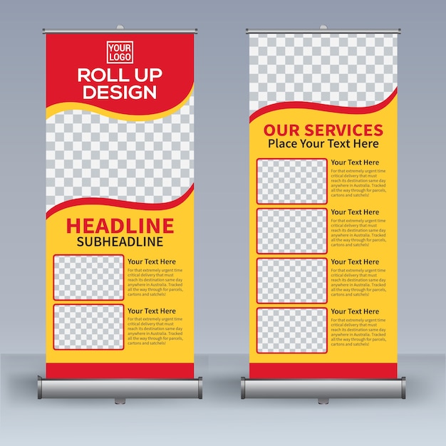 Roll up banner template