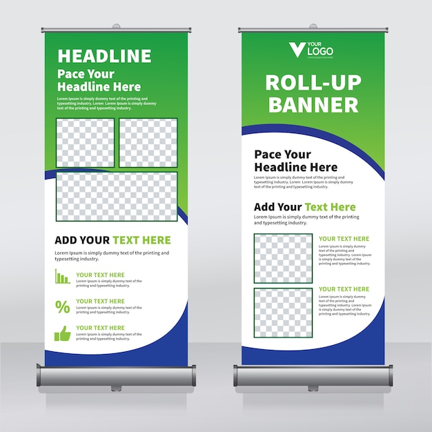 Roll up banner template