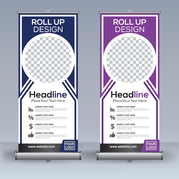 Roll up banner template