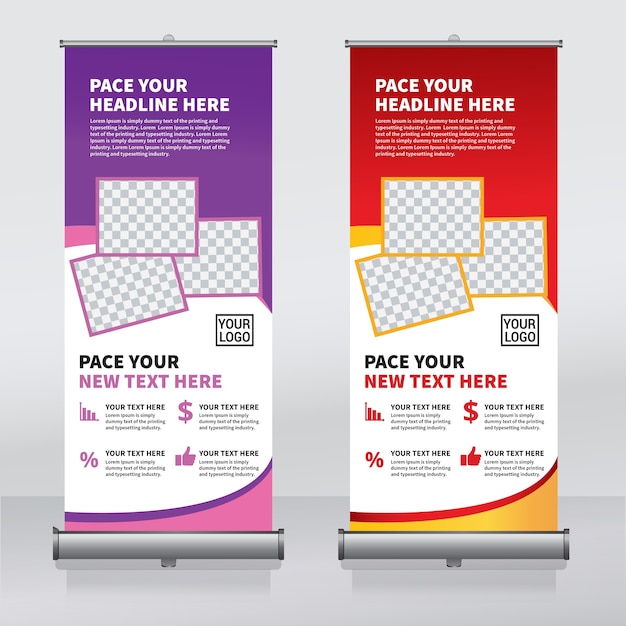 Roll up banner template