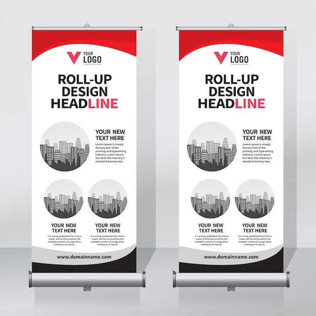 Roll up banner template