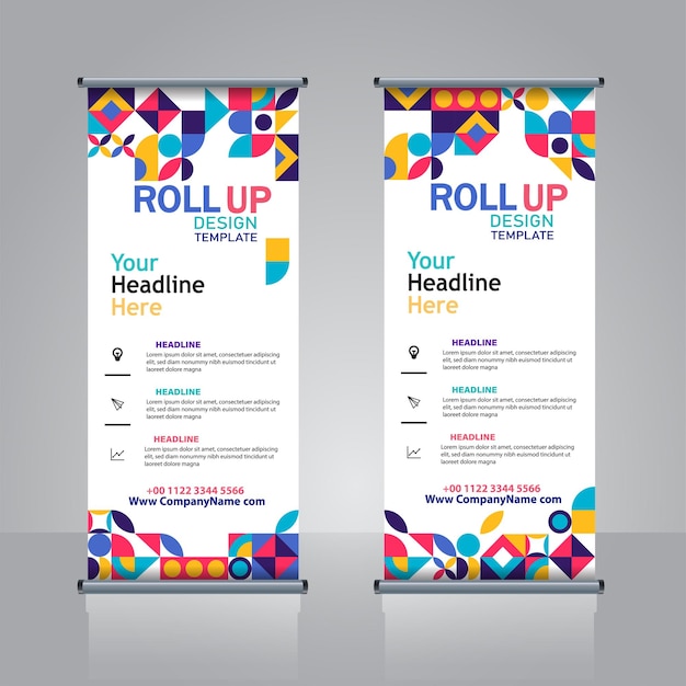 Roll up banner template