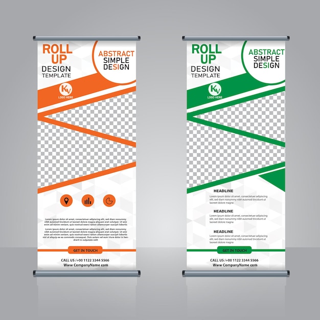 Roll up banner template