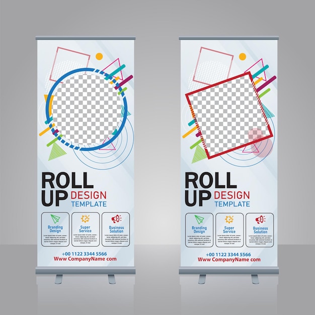 Roll up banner template