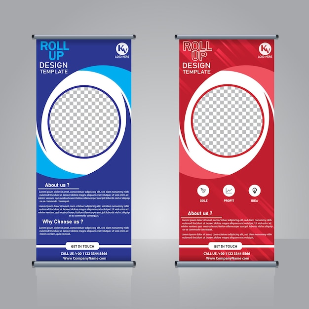 Vector roll up banner template