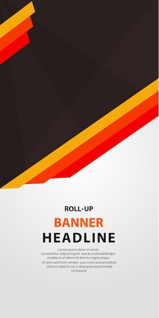 Roll up Banner with geometric shapes