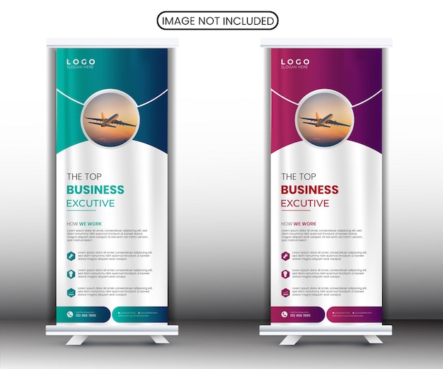 Vector roll up banner