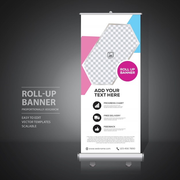 Vettore roll up banner