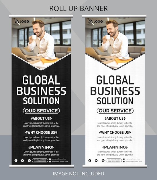 Vector roll up banner