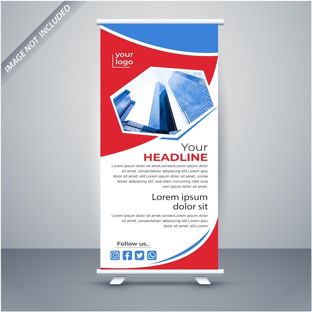 Vector roll-up bannerontwerp voor bedrijven