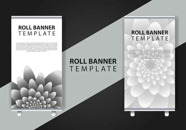 roll up brochure flyer banner design vertical template vector,Vertical Banner Design Signboard