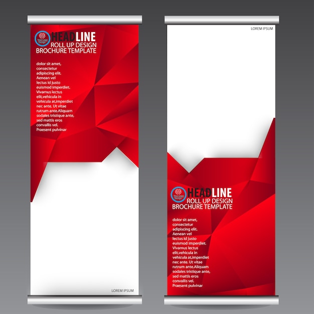 Arrotolare banner brochure flyer aziendale