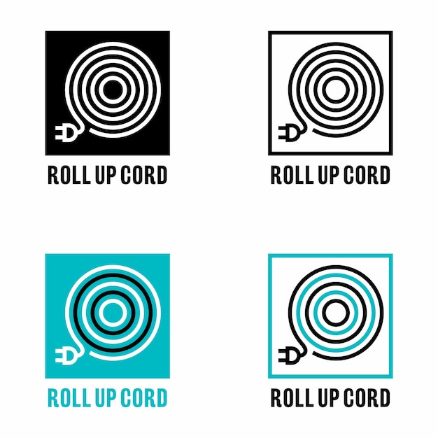 Roll Up Cord vector information sign