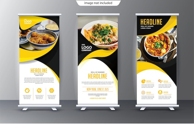roll-up display standee-sjabloon voor presentatiedoeleinden en reclame