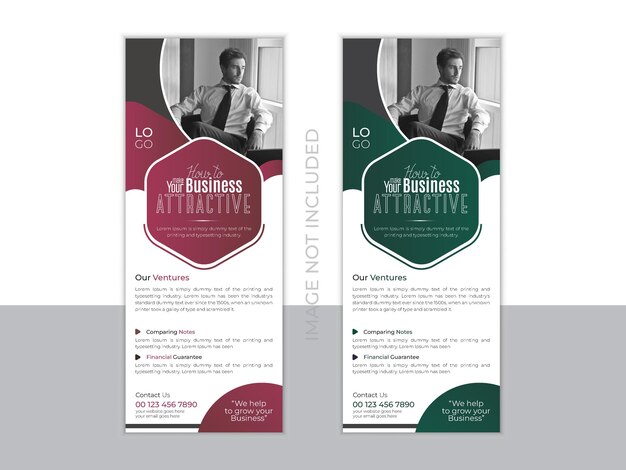Vector roll up pull up banner design template minimal brochure layout and modern report flyer