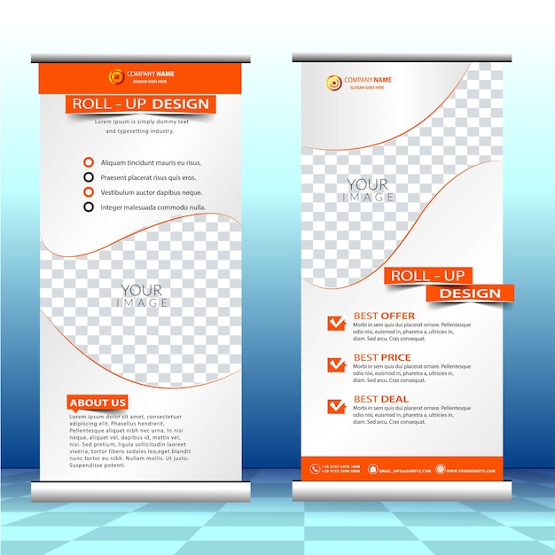 rolled_up_banners_templates_modern_abstract_technology_decor