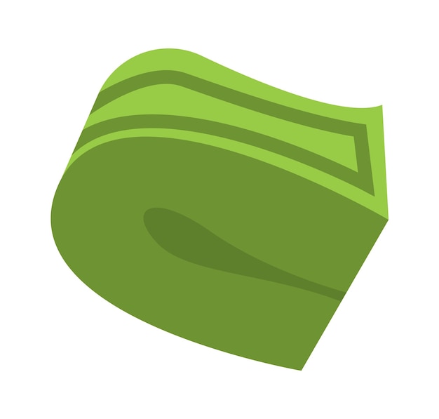 Rolled up stack of banknotes Vector illustration